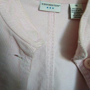 Convington Pink Buttons button down Long Sleeve Bl